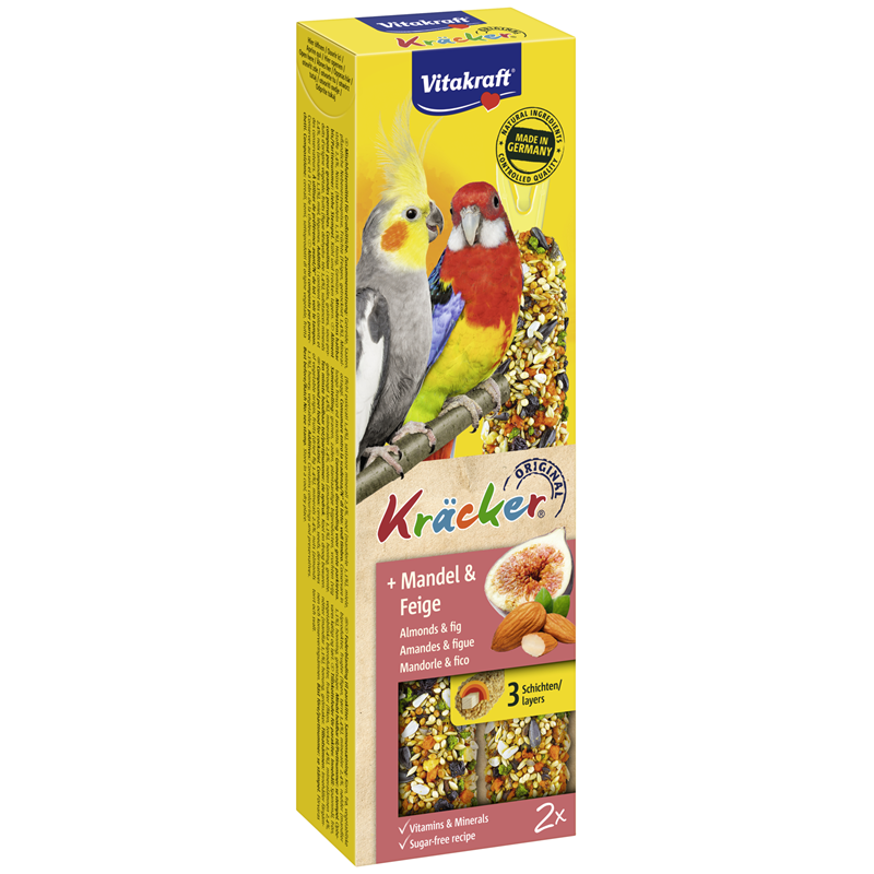 Vitakraft Vogel Kräcker® Mandel & Feige 2er/180 g Großsittich(Austr.)