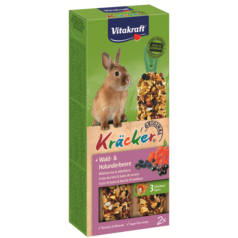 Vitakraft Kräcker Wald- & Holunderbeere für Zwergkaninchen 112 g