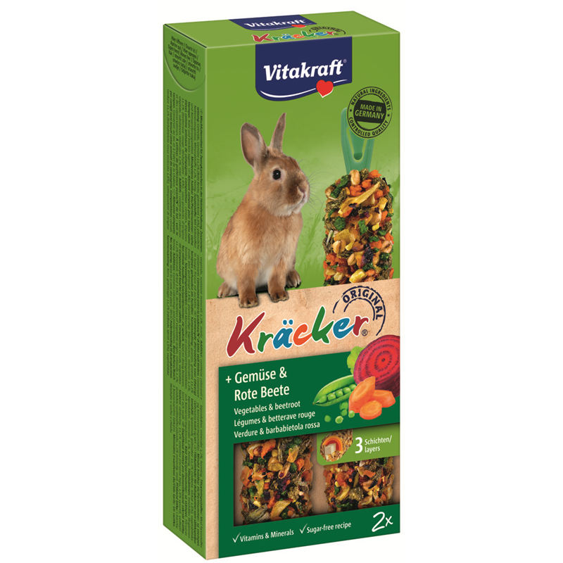 Vitakraft Kräcker Gemüse & Rote Beete für Zwergkaninchen 112 g