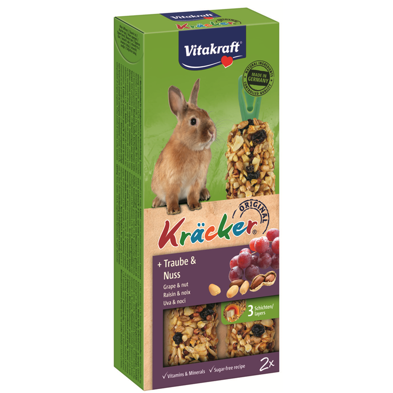 Vitakraft Kräcker Traube & Nuss für Zwergkaninchen 112 g
