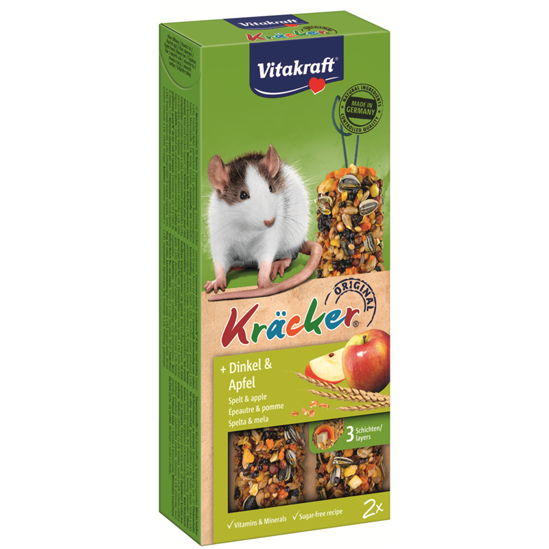 Vitakraft Kräcker Dinkel & Apfel für Farbratten 113 g