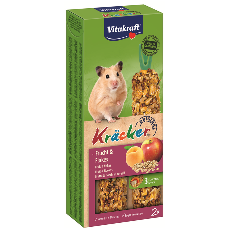 Vitakraft Kräcker Frucht & Flakes für Hamster/112 g
