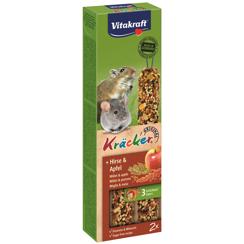 Vitakraft Kräcker Hirse & Apfel für kleine Nager 60 g