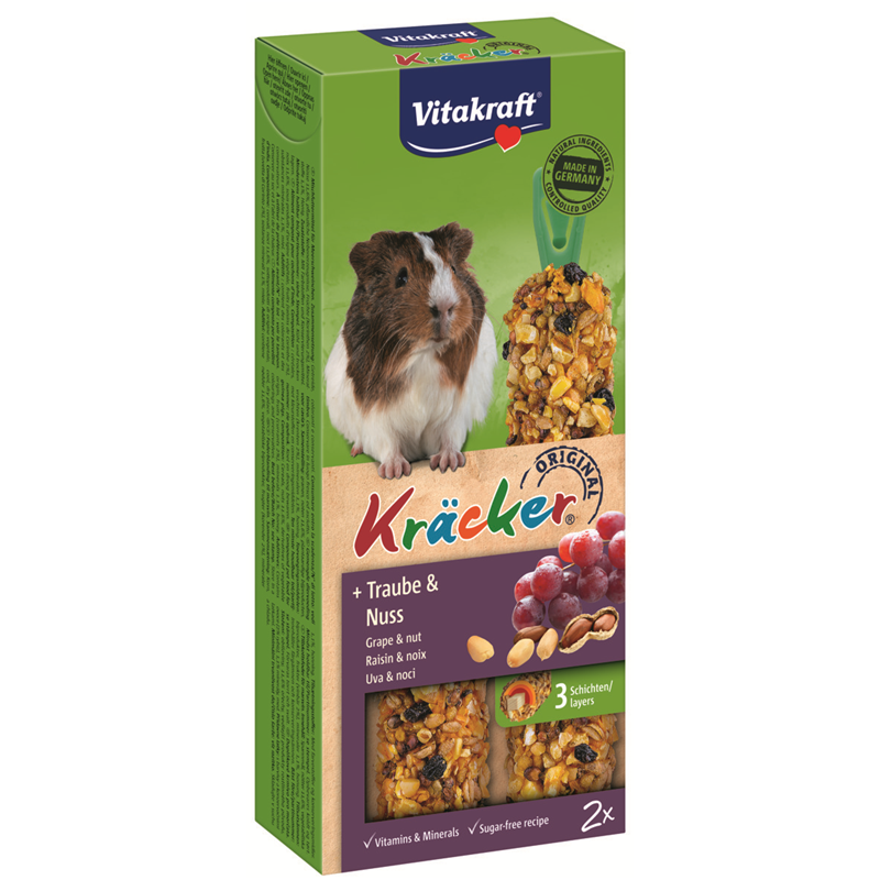 Vitakraft Nager Kräcker Traube & Nuss für Meerschweinchen 112 g