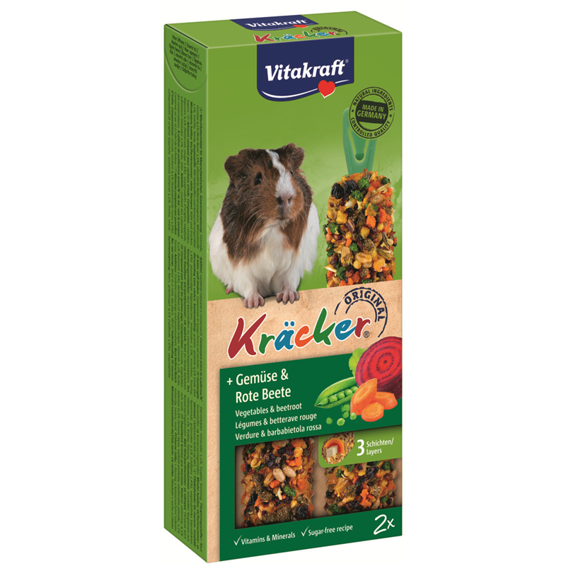 Vitakraft Kräcker Gemüse & Rote Beete für Meerschweinchen 112 g