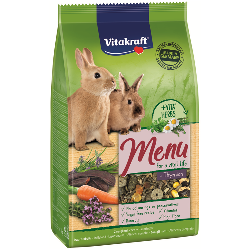 Vitakraft Zwergkaninchenfutter Robby Thymian 1 kg