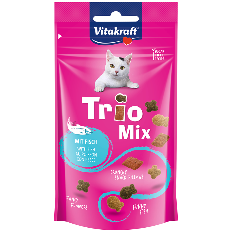 Viakraft Cat Snack Trio Mix Fisch 60 g