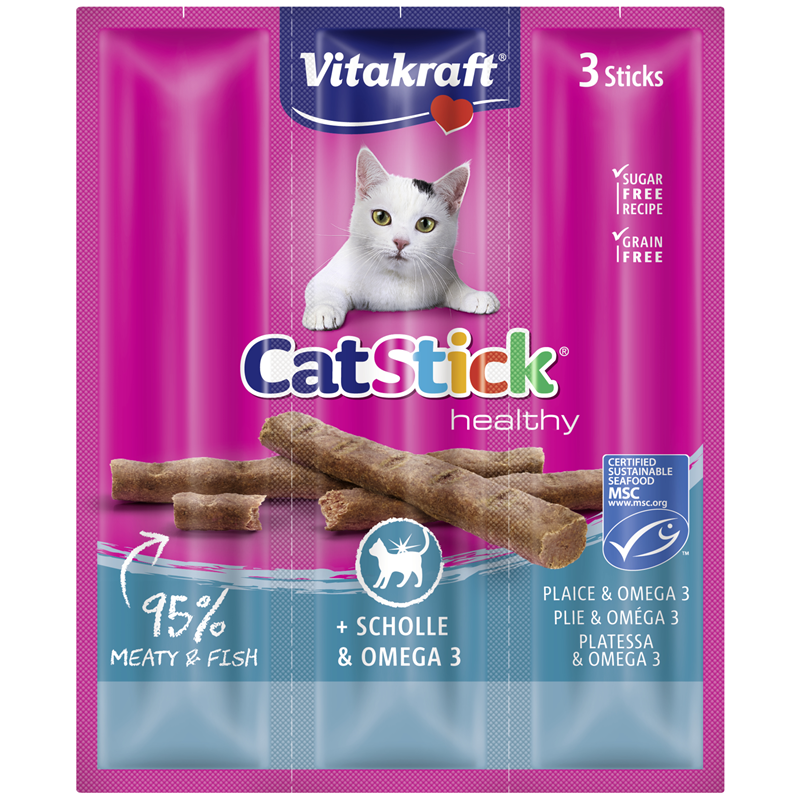 Vitakraft Cat Stick mini Scholle & Omega 3 18 g