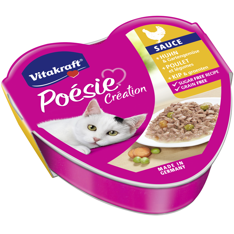 Vitakraft Poésie Sauce Huhn + Gartengemüse 85 g Schale