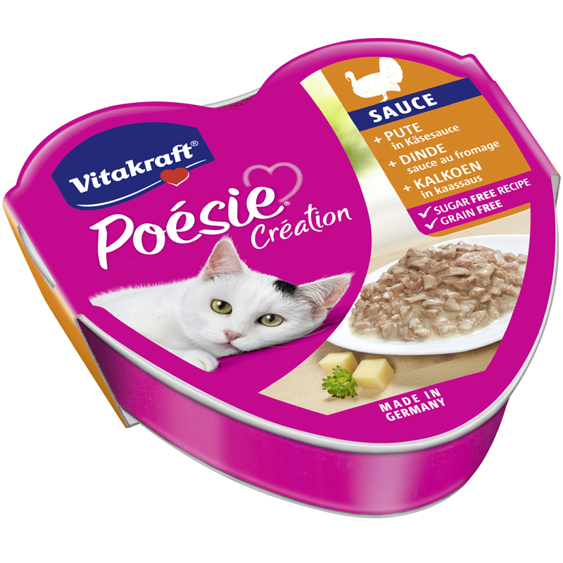Vitakraft Poésie Création Pute in Käsesauce 85 g Schale