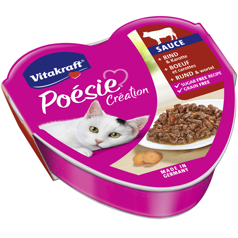 Vitakraft Poésie Création Rind & Karotte Sauce 85 g Schale