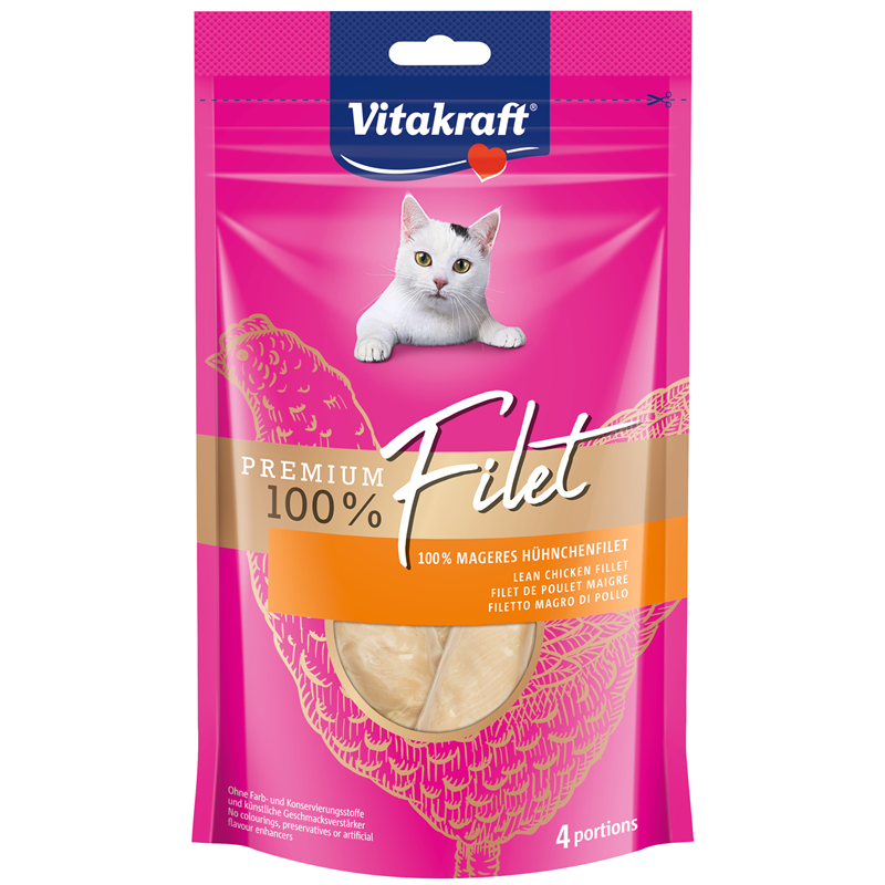 Vitakraft Premium Filet Huhn 4 Stück 70 g