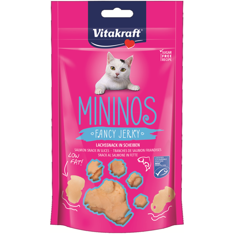 Vitakraft Mininos Fancy Jerky Lachssnack in Scheiben 40 g