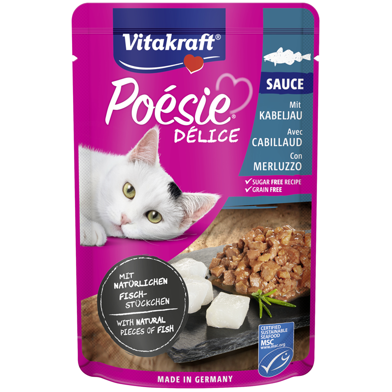 Vitakraft Poésie Délice Kabeljau in Sauce 85 g PB