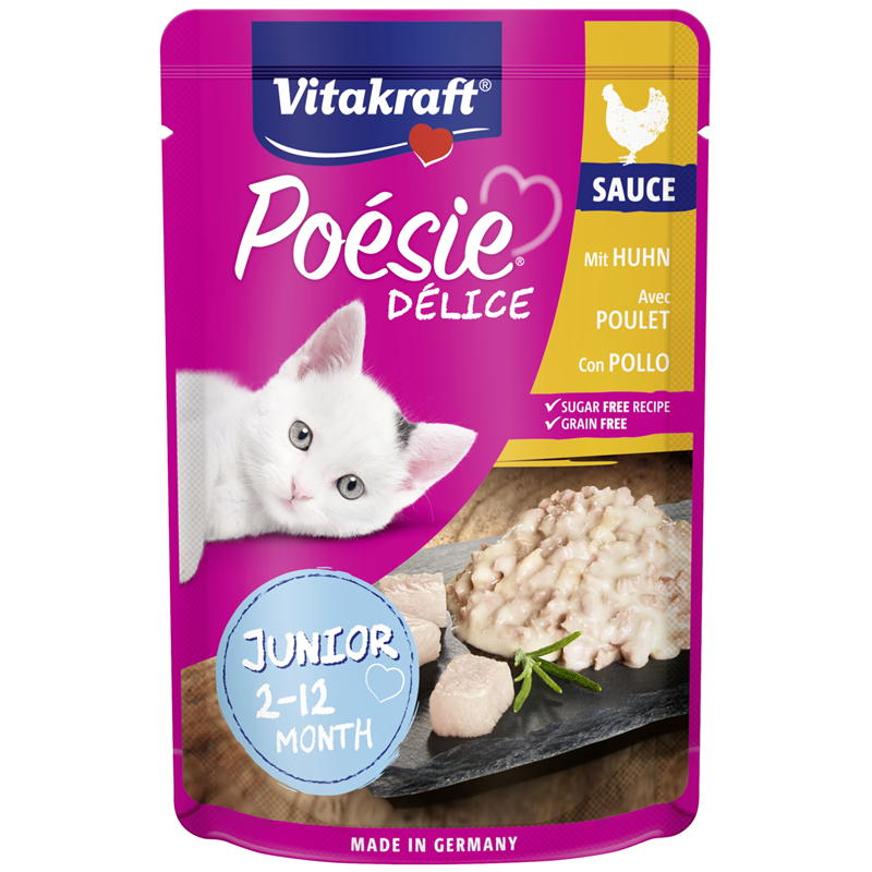 Vitakraft Poésie DéliSauce Junior Hühnchenfilet 85 g Frischebeutel