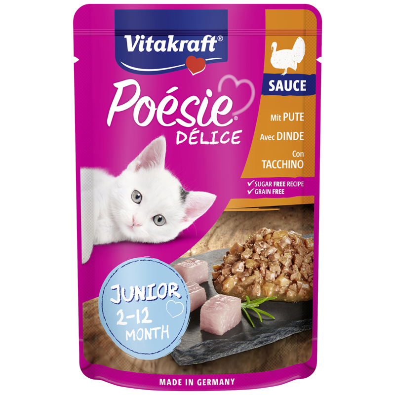Vitakraft Poésie DéliSauce Junior Putenbrust 85 g Frischebeutel