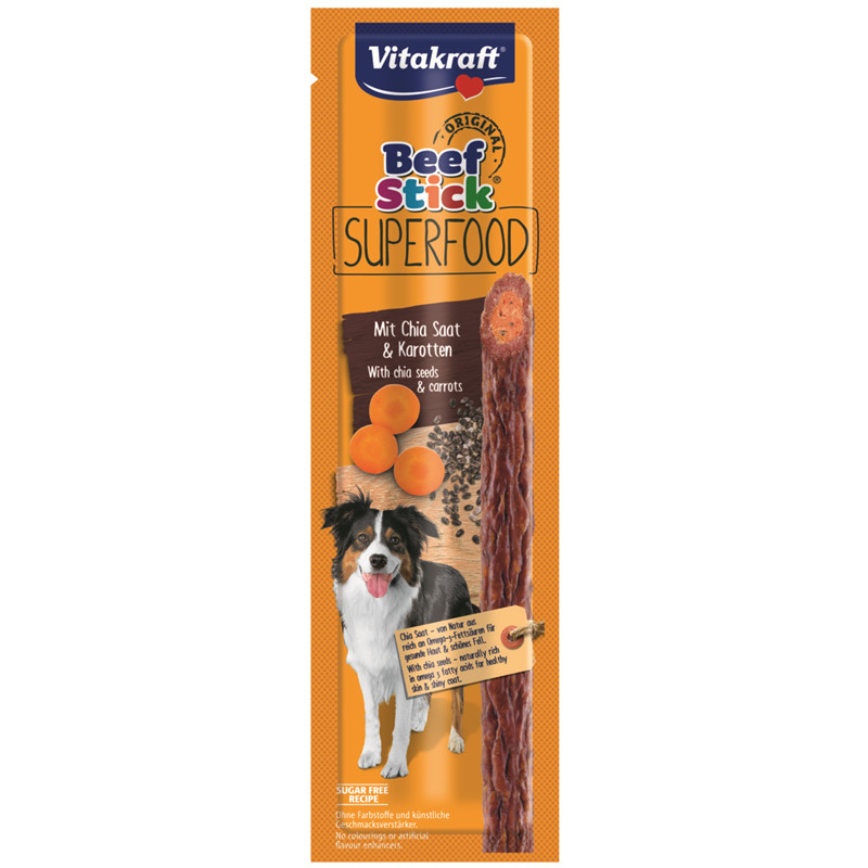 Vitakraft Beef Stick Superfood mit Chia Saat & Karotten 25 g