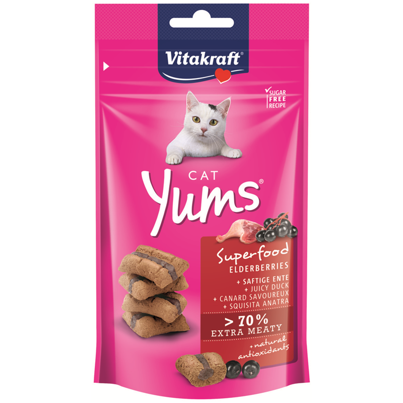 Vitakraft Cat Snack Cat Yums Superfood Holunder 40 g
