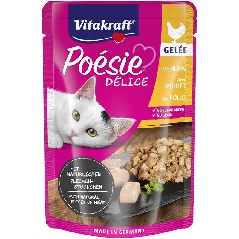 Vitakraft Poésie Délice Gelee Huhn 85 g Pouchbeutel