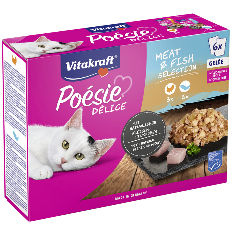Poésie Délice Gelée Meat & Fish 6 x 85 g