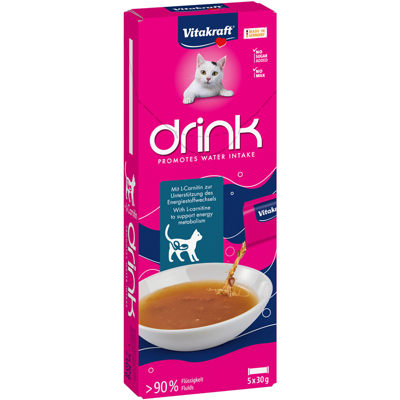 Vitakraft Drink Lachs-Geschmack+L-Carnitin 5x30 g