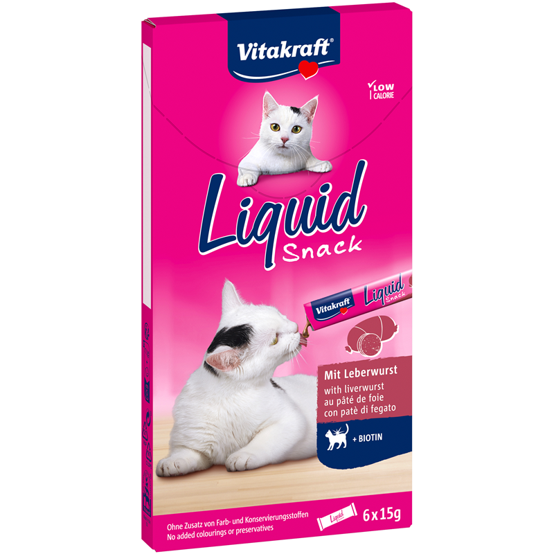 Vitakraft Cat LiquidSnack Leberwurst+Biotin 6 x 15 g