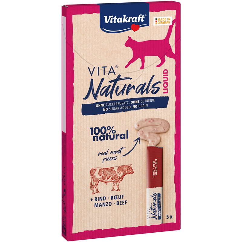 Vitakraft Vita Naturals, LiquidSnack Rind, 5 Stück/75 g