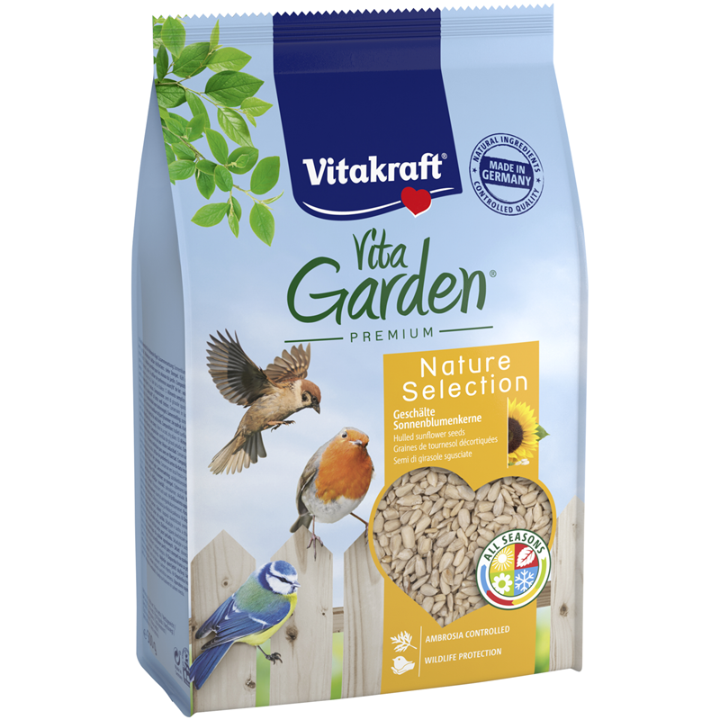 Vitakraft VitaGarden Sonnenblumenkerne geschält 500 g für Wildvögel