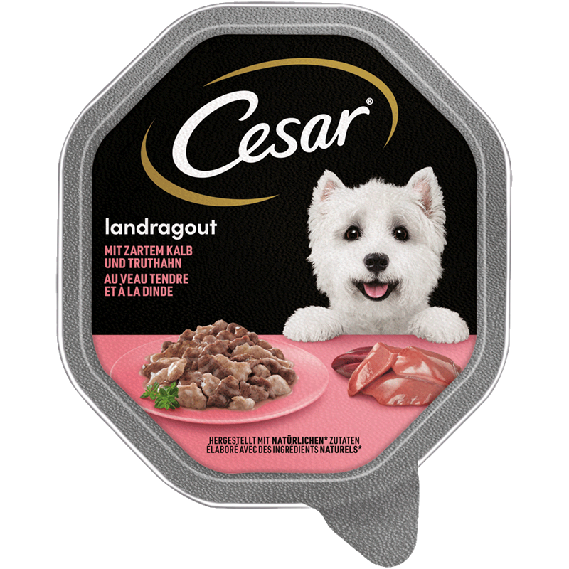 Cesar Schale Landragout mit Kalb und Truthahn 150 g