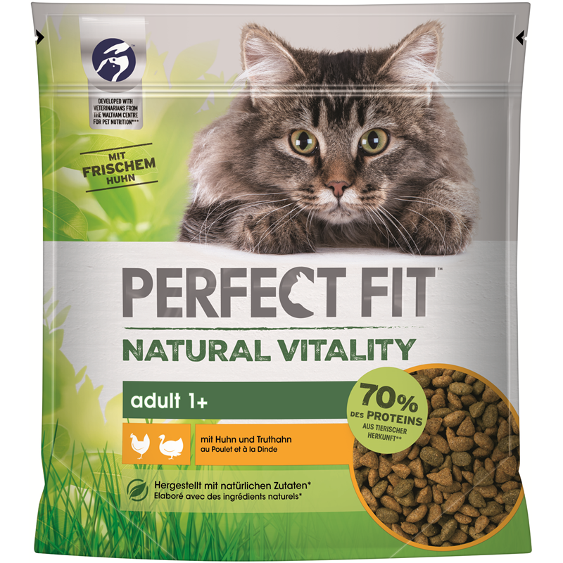 Perfect Fit Katze Beutel Natural Vitality Adult 1+ mit Huhn und Truthahn 650g
