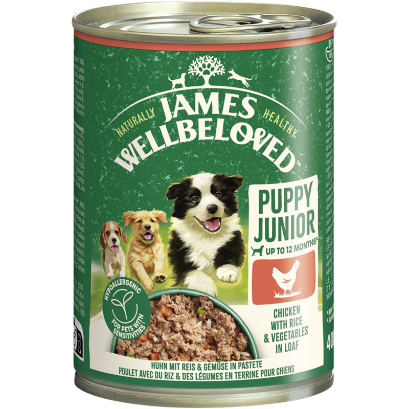 James Wellbeloved Hund Dose Junior Huhn Pastete 400 g