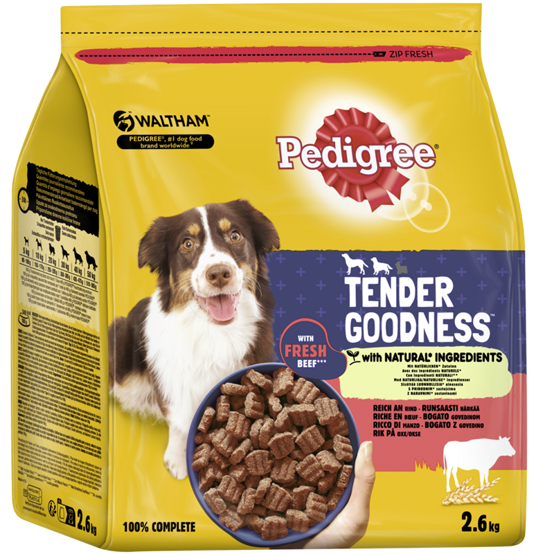 Pedigree Trocken Tender Goodness Rind 2,6kg