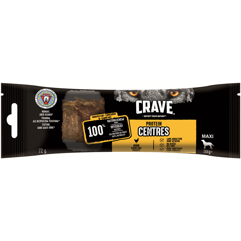 Crave Dog Snack Protein Centres Maxi mit Huhn 72 g