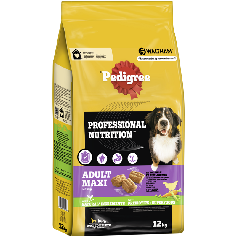 Pedigree Beutel Professional Nutrition Adult Maxi >25kg mit Geflügel und Gemüse 12 kg