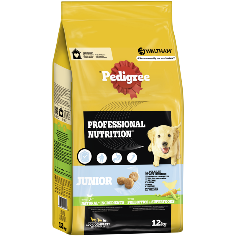 Pedigree Beutel Professional Nutrition Junior mit Geflügel und Gemüse 12 kg