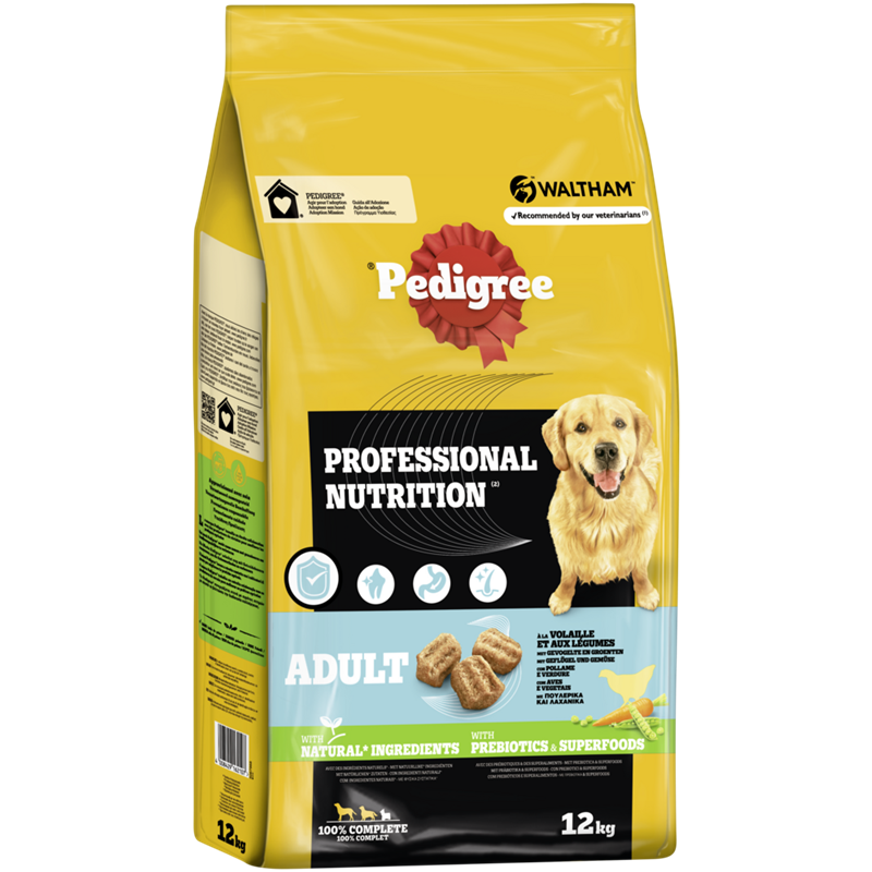Pedigree Beutel Professional Nutrition Adult mit Geflügel und Gemüse 12 kg