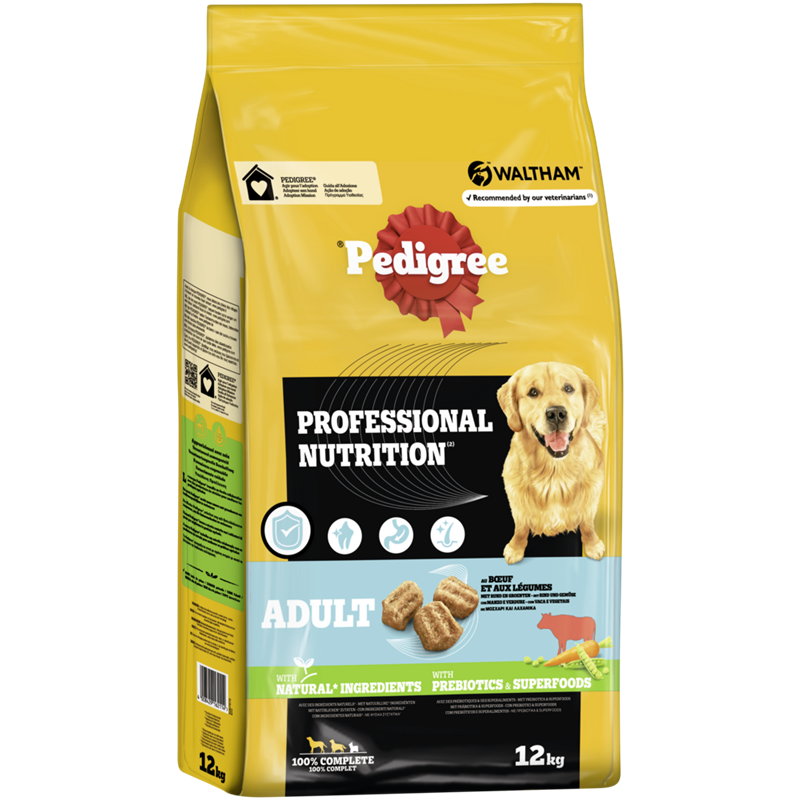 Pedigree Beutel Professional Nutrition Adult mit Rind und Gemüse 12 kg