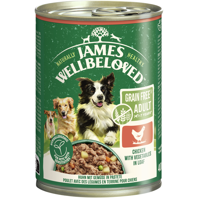 James Wellbeloved Hund Dose Getreidefrei Huhn Pastete 400 g