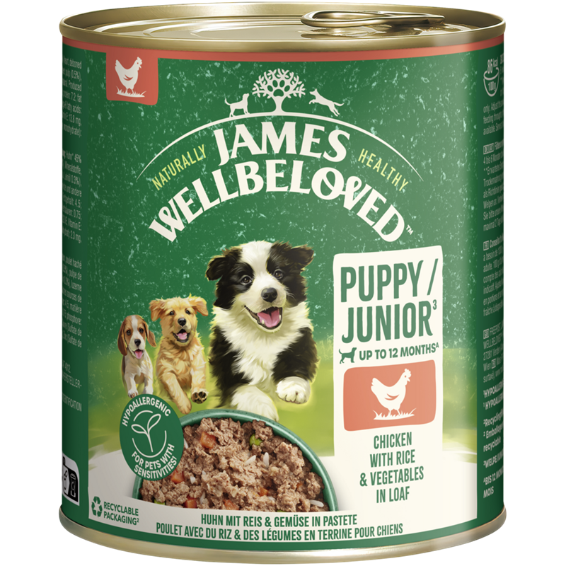 James Wellbeloved Hund Dose Junior Huhn Pastete 800 g