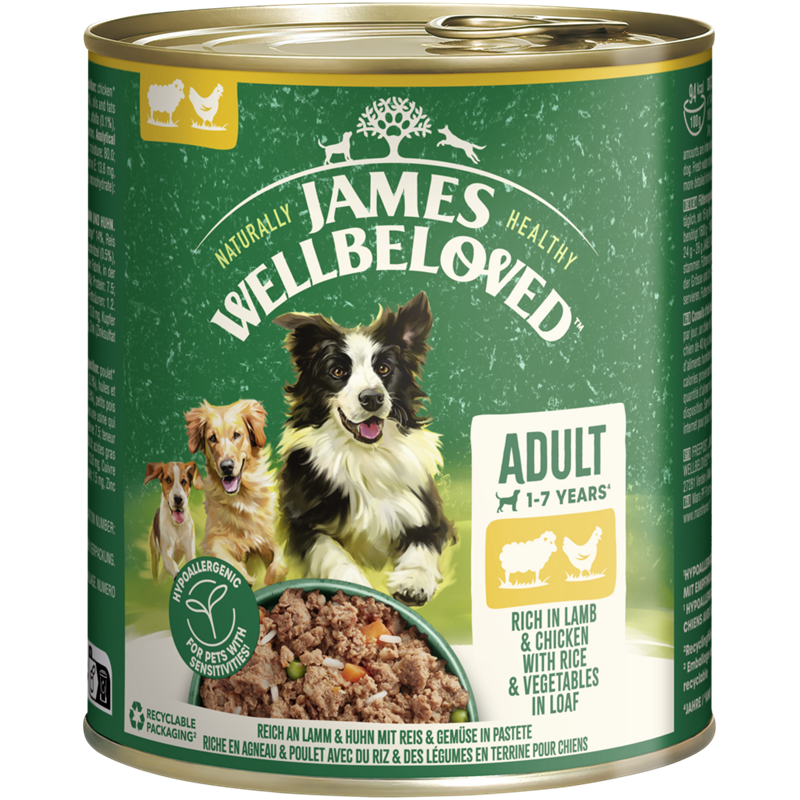 James Wellbeloved Hund Dose Lamm & Huhn Pastete 800 g