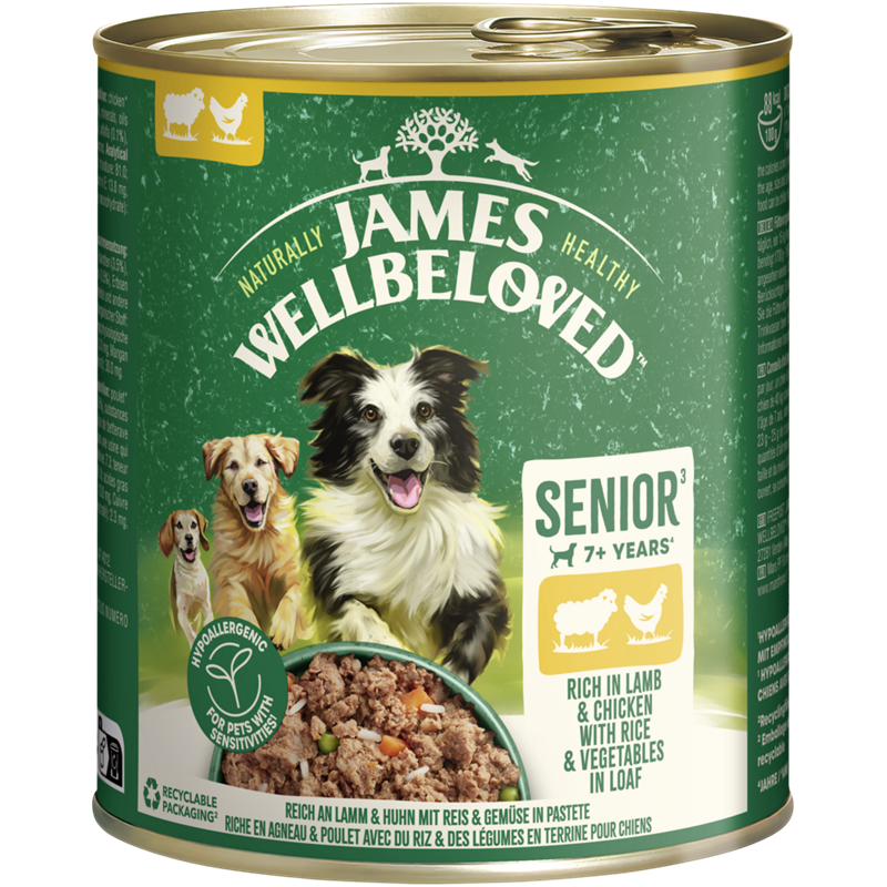 James Wellbeloved Hund Dose Senior Lamm & Huhn Pastete 800 g