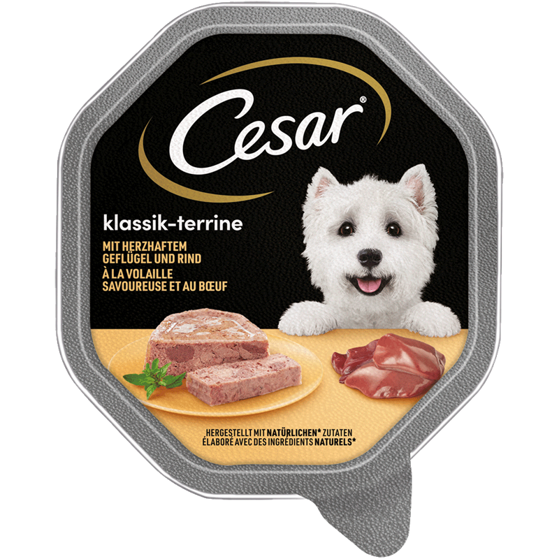 Cesar Schale Klassik-Terrine mit Geflügel und Rind 150 g