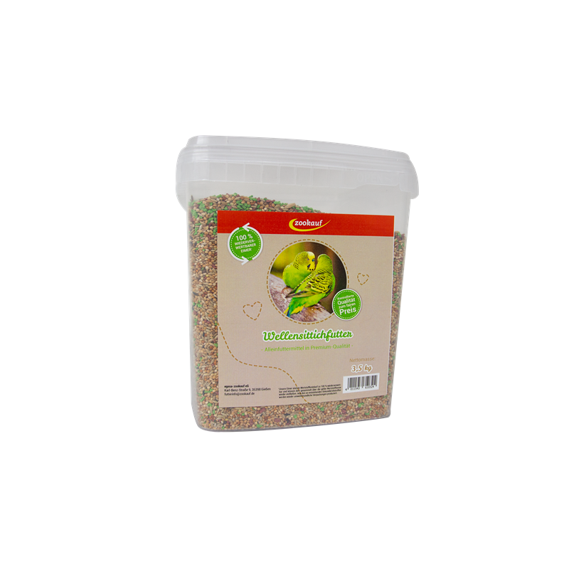 zookauf Wellensittichfutter Premium im Eimer 3,5 kg