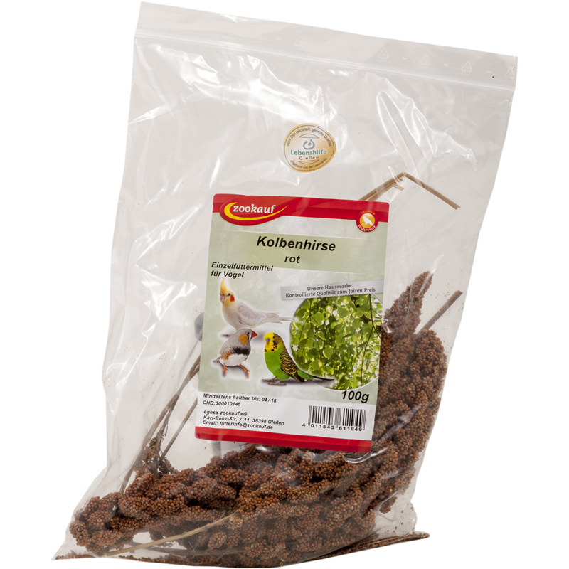 zookauf Vogel Snack Kolbenhirse französisch rot 100 g