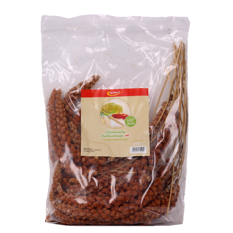 zookauf Vogel Snack Kolbenhirse rot 500 g chinesisch