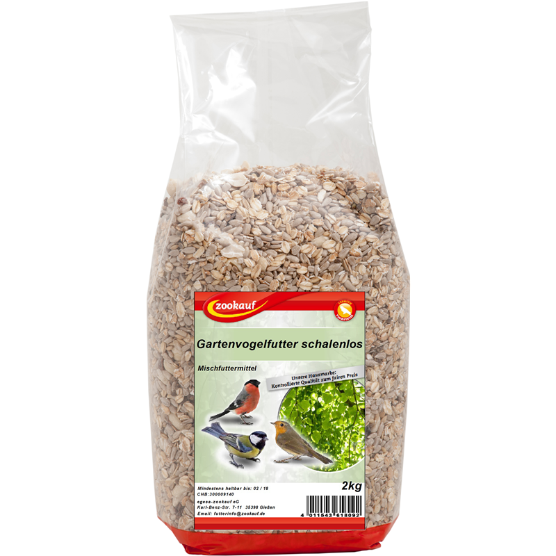 zookauf Premium Gartenvogelfutter schalenlos 2 kg