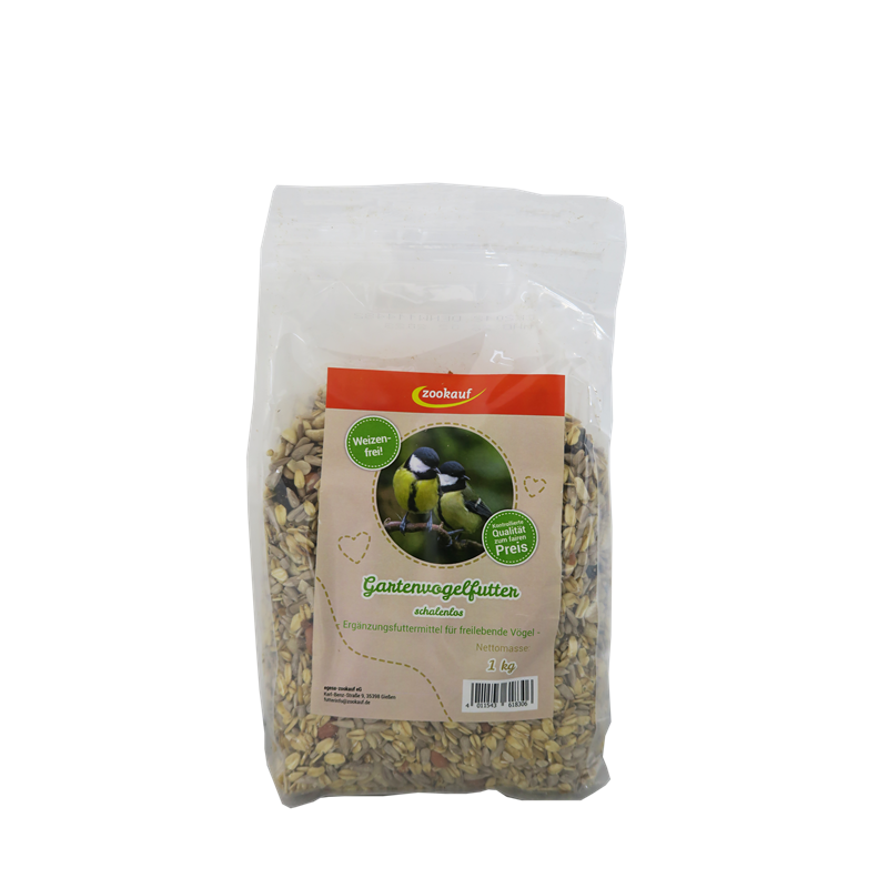 zookauf Premium Gartenvogelfutter schalenlos 1 kg