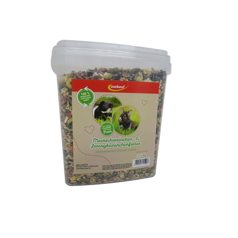 zookauf Nager Futter Standard für Meerschweinchen & Zwergkaninchen im Eimer 3,5 kg