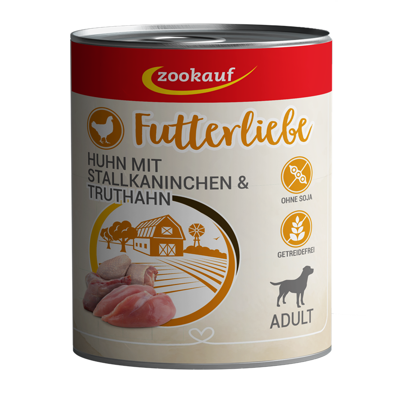 zookauf Futterliebe Huhn mit Stallkaninchen + Truthahn 800 g