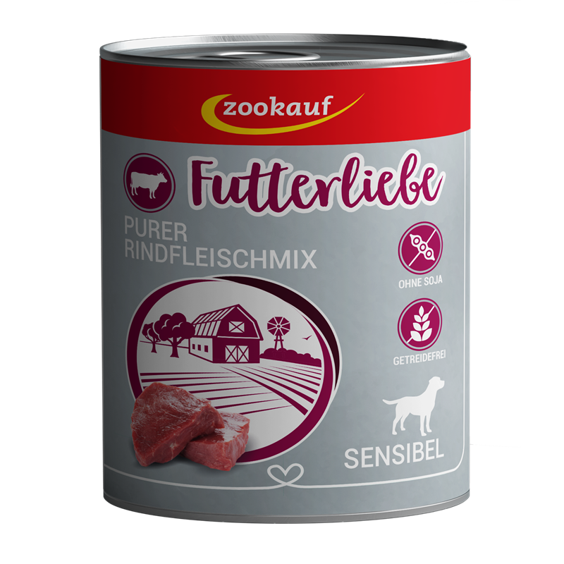 zookauf Futterliebe Sensibel Purer Rindfleischmix 800 g
